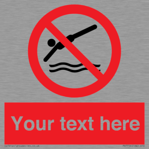 Custom prohibition no diving